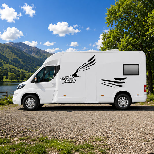 Flying Eagle Motorhome Graphics – Campervan Side Vinyl Decals
