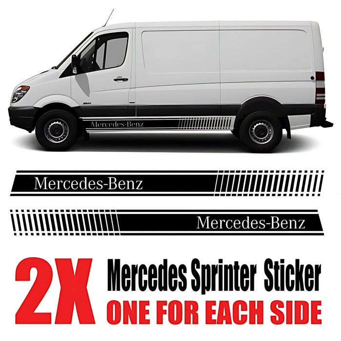 Mercedes Sprinter Diagonal Stripe Kit ‚Äì Angled Side Graphics Decal