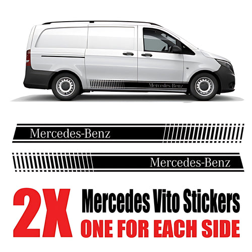 Mercedes Vito Performance Side Stripe ‚Äì Mercedes-Benz Text Van Decal