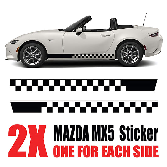 Mazda MX-5 Track Style Stripe Stickers and Decals