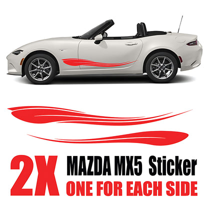 Mazda MX-5 Flame Swoosh Side Graphic ‚Äì Performance Sports Car Decal