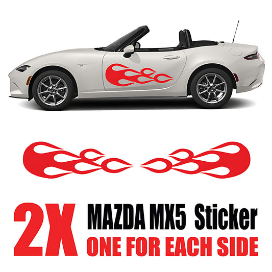 Mazda MX-5 Retro Racing Stripe Stickers and Decals