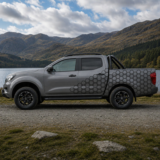 Nissan Navara Hexagon Outline Side Graphics