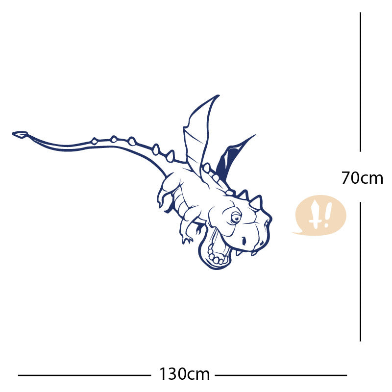 flying dragon decal wall sticker