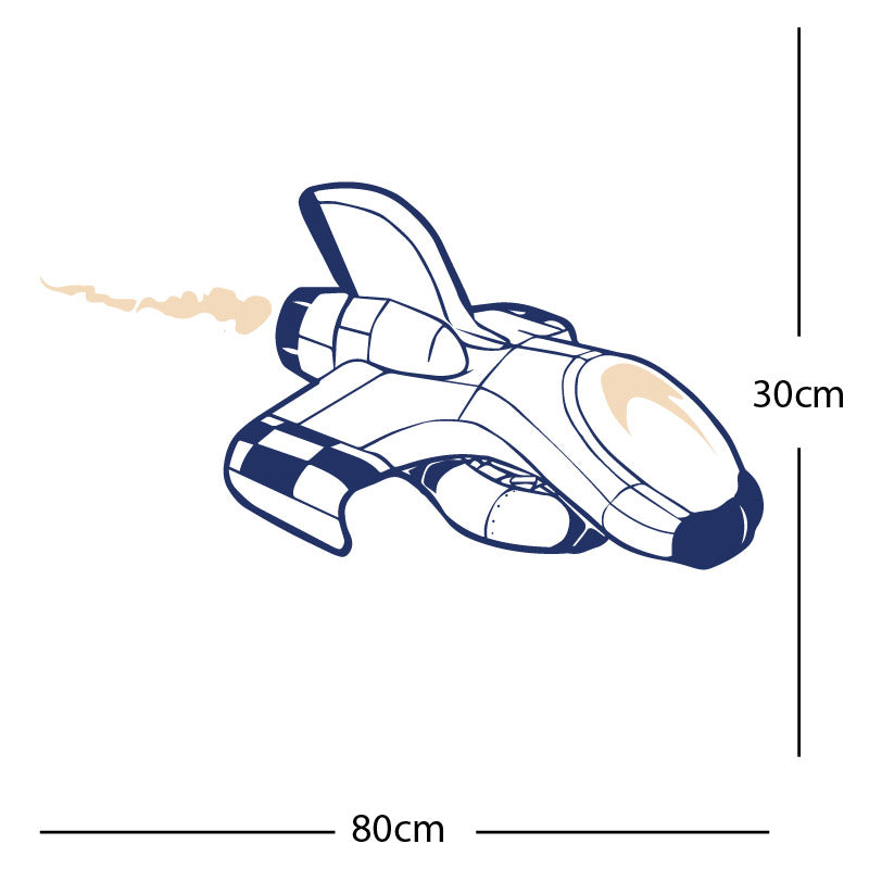 space ship kids space themed rocket wall sticker