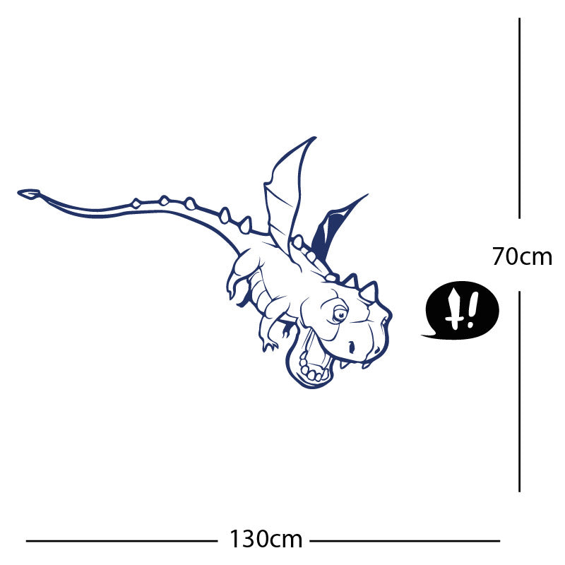 flying dragon decal wall sticker