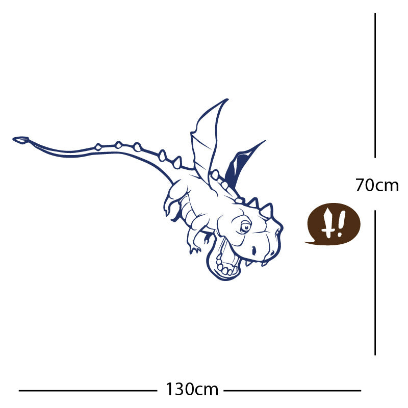flying dragon decal wall sticker