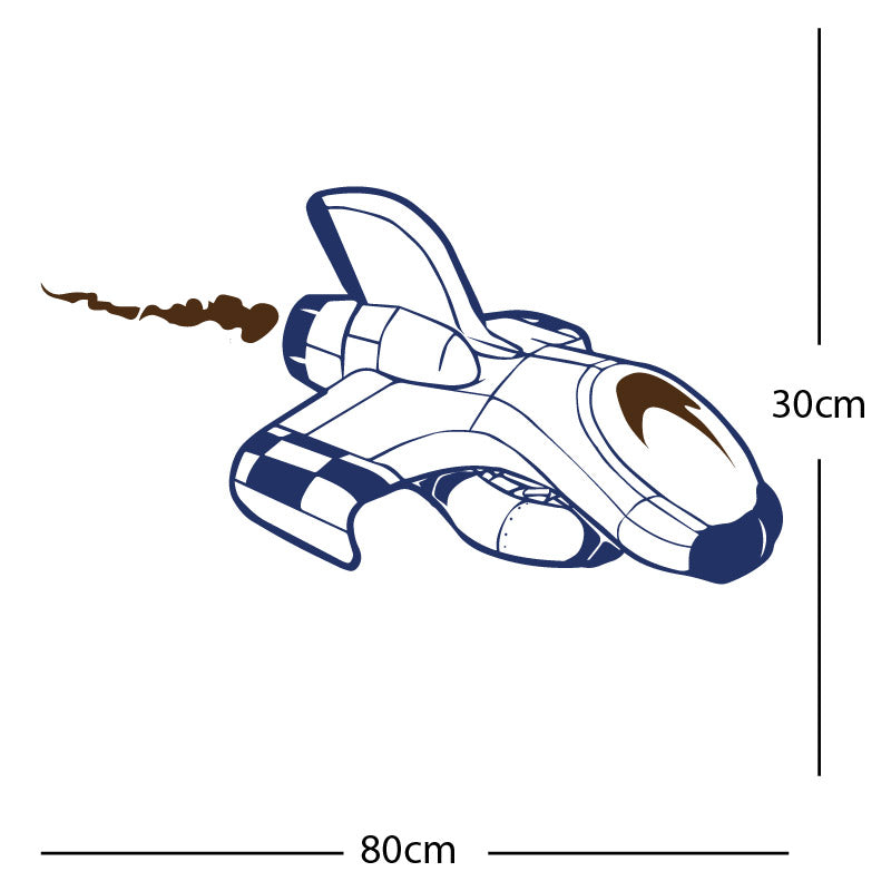 space ship kids space themed rocket wall sticker