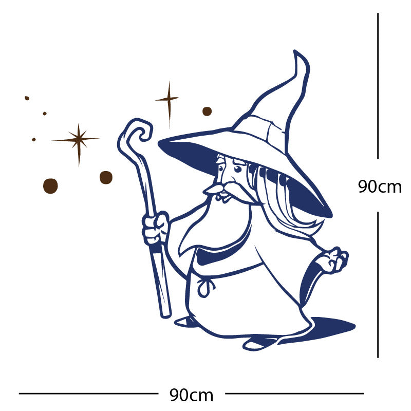 merlin wizard wall sticker