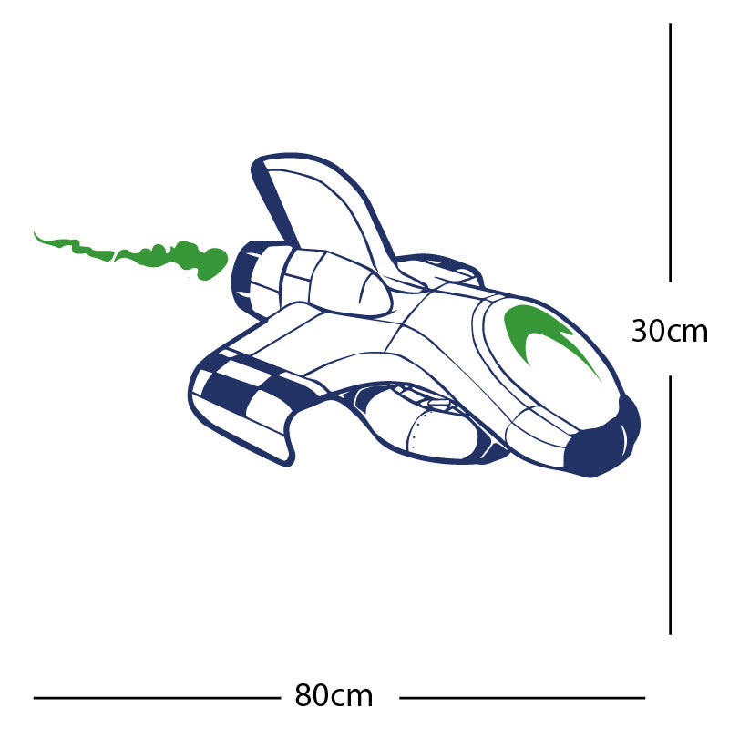 space ship kids space themed rocket wall sticker