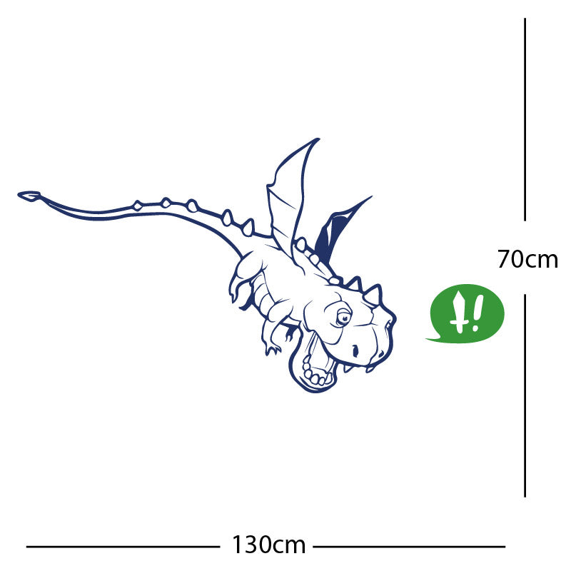 flying dragon decal wall sticker