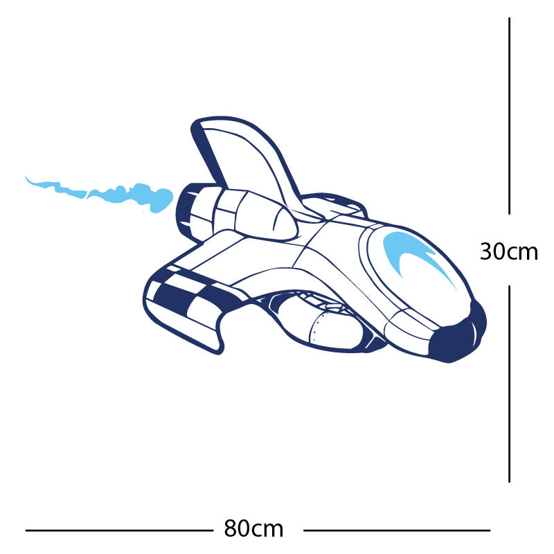 space ship kids space themed rocket wall sticker