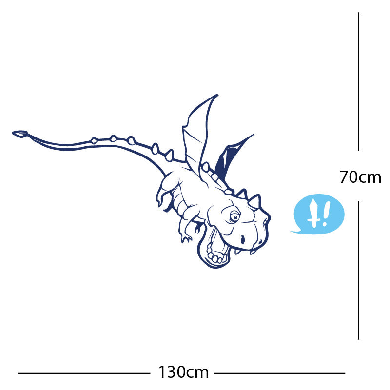 flying dragon decal wall sticker