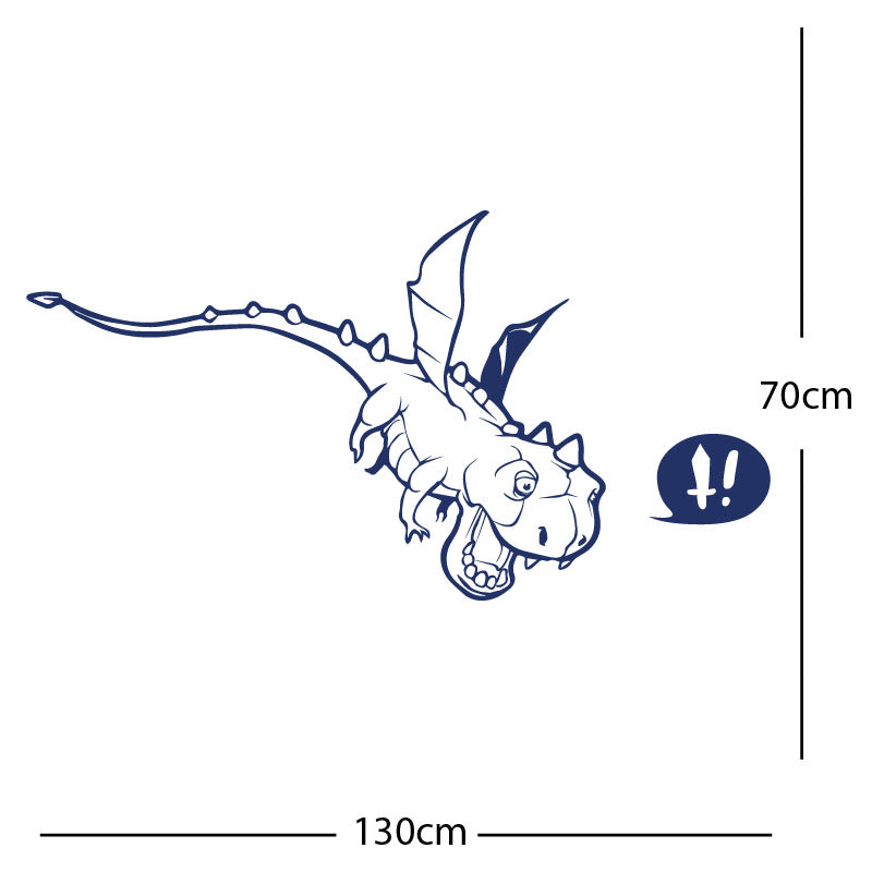 flying dragon decal wall sticker
