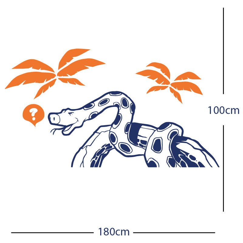 jungle snake wall sticker