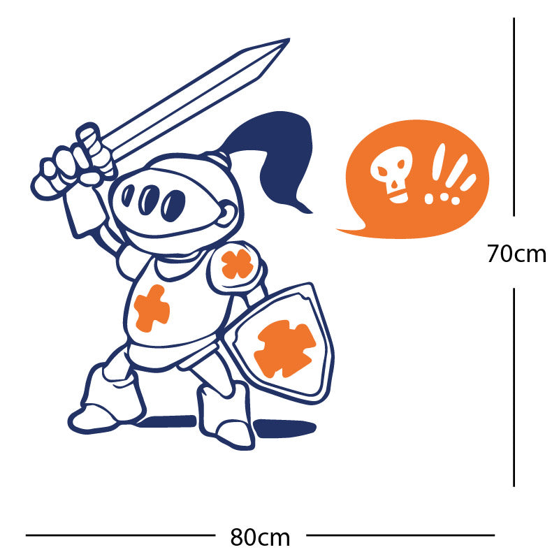 brave knight wall sticker