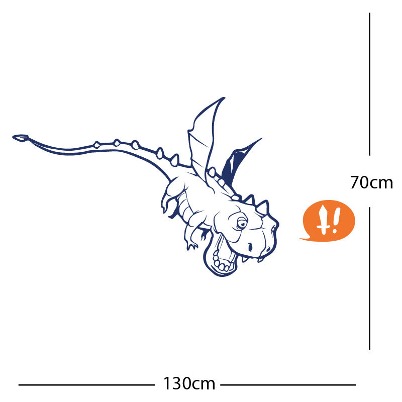 flying dragon decal wall sticker