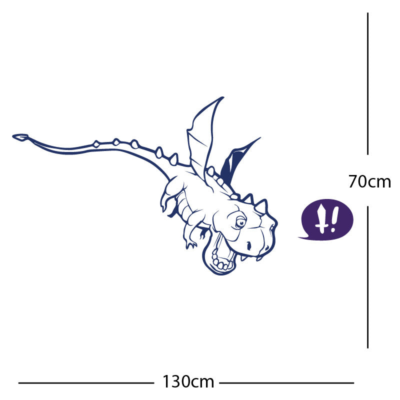 flying dragon decal wall sticker