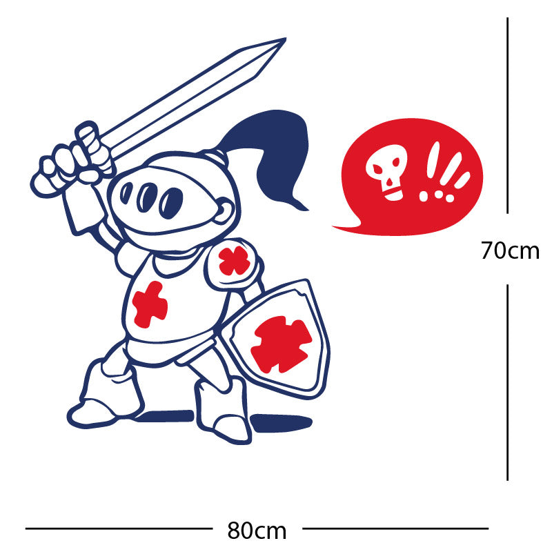 brave knight wall sticker