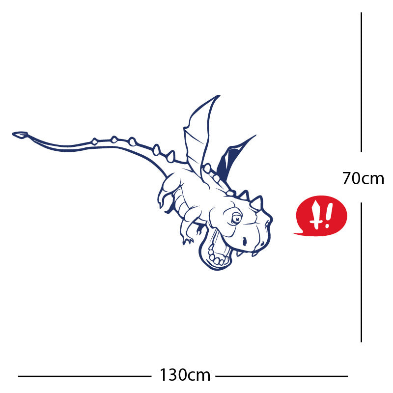 flying dragon decal wall sticker