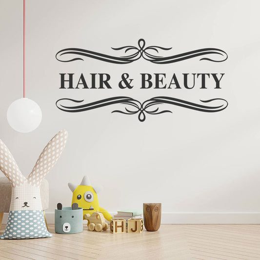 hair beauty decal wall sticker