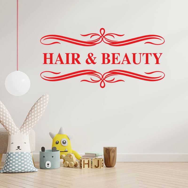 hair beauty decal wall sticker