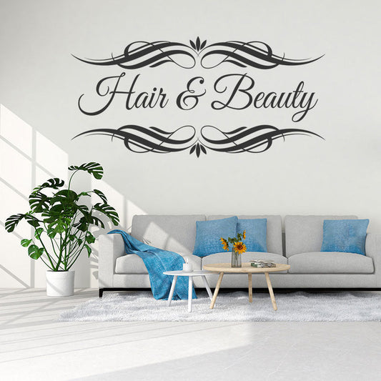 hair beauty wall sticker