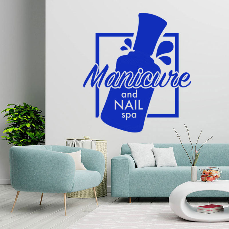 manicure beauty nail salon wall sticker