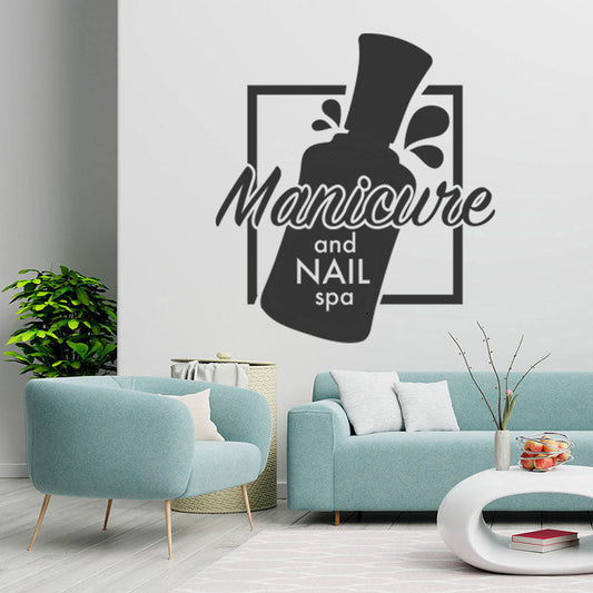 manicure beauty nail salon wall sticker