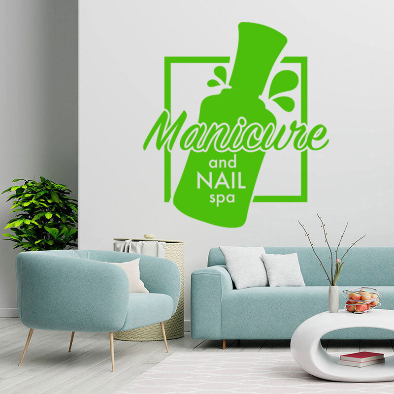 manicure beauty nail salon wall sticker