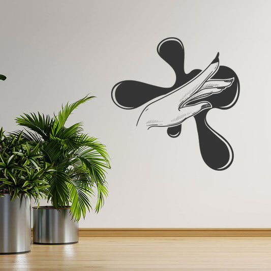elegant nail salon wall sticker
