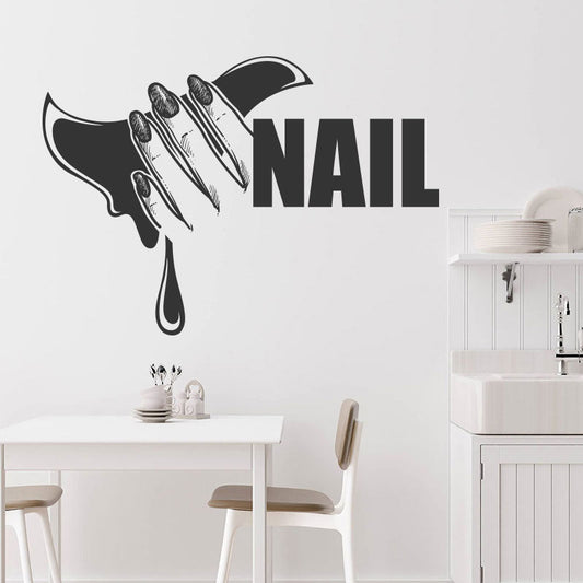 nail salon wall decal art wall sticker