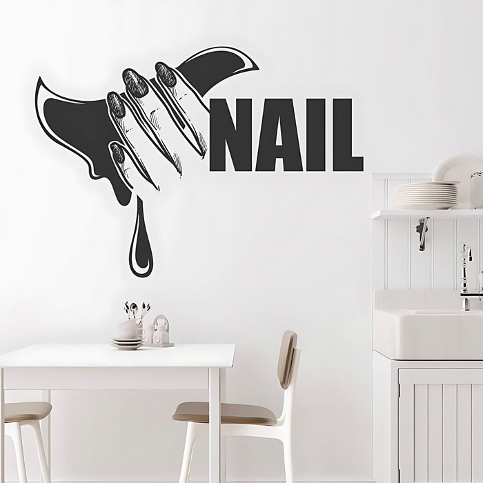 Nail Salon Wall Decal Art - Manicure & Beauty Quote Sticker