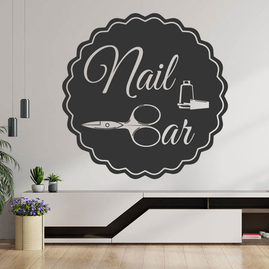 nail bar wall sticker