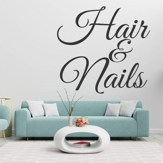 hair nails wall sticker