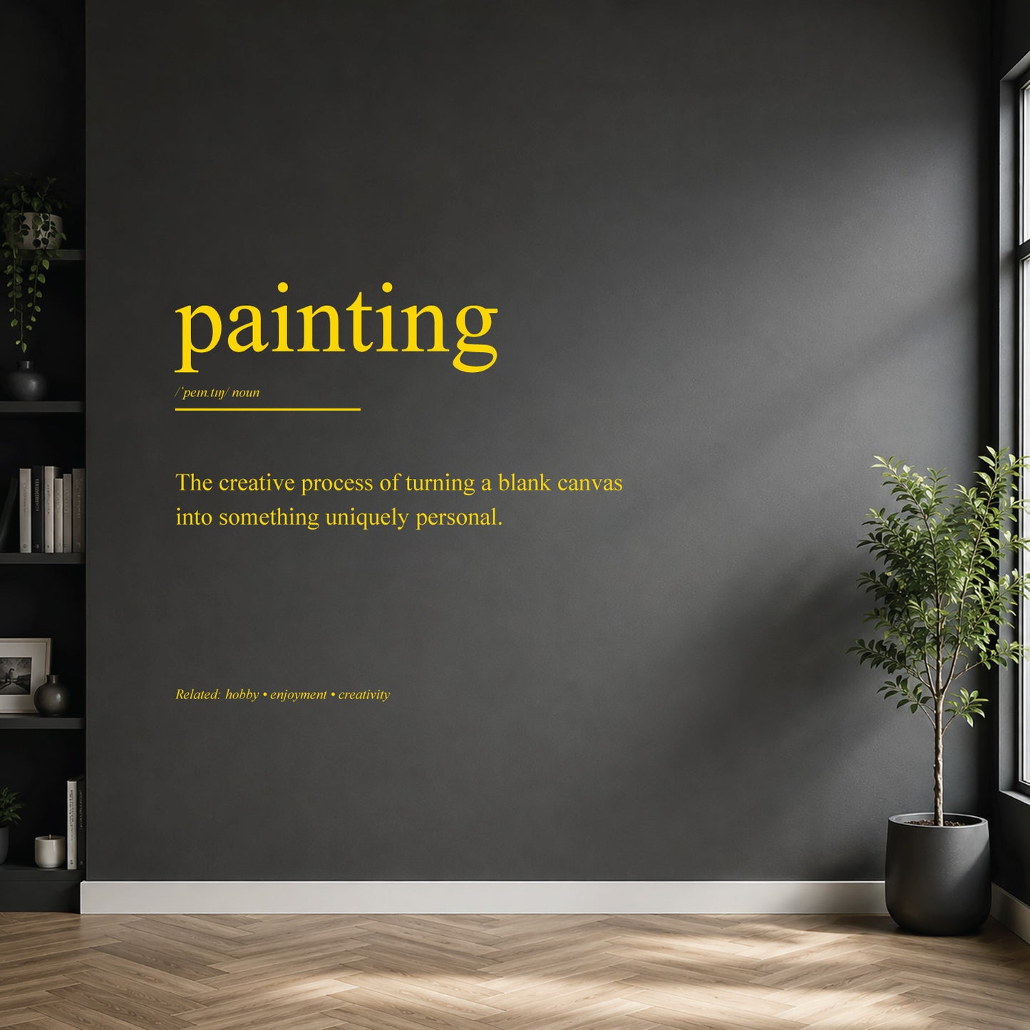 painting dictionary definition wall sticker