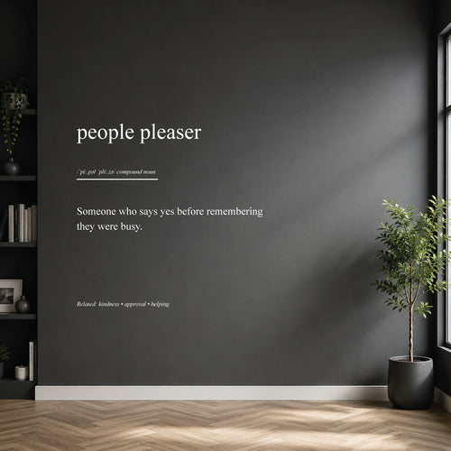 People Pleaser dictionary definition wall sticker