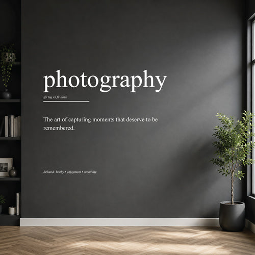photography dictionary definition wall sticker