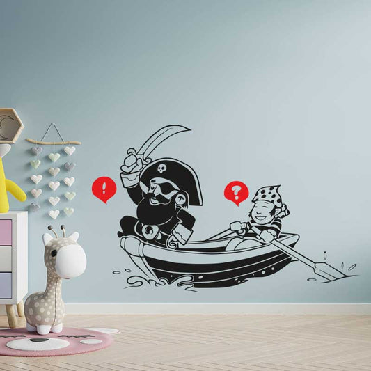 Pirate, Boat and Cabin Boy Wall sticker