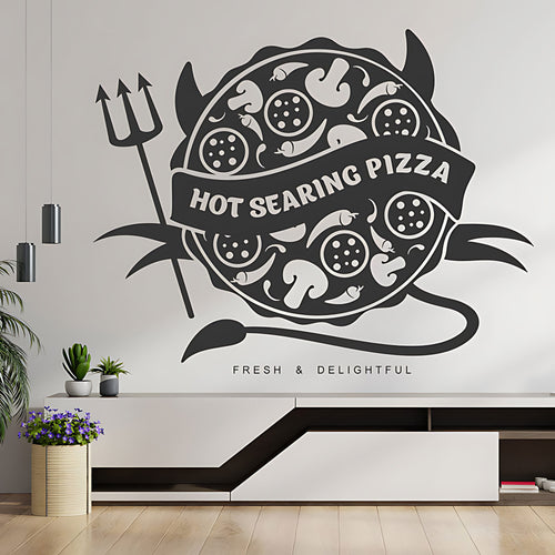 Fast Food Pizza Wall Decal for Restaurants - Takeaway and Cafe Sticker