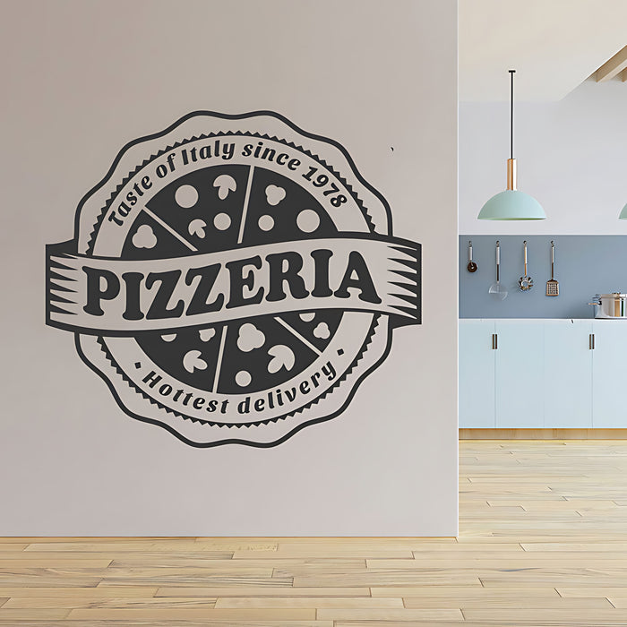 Pizza Takeaway Wall Sticker - Restaurant Vinyl Decal