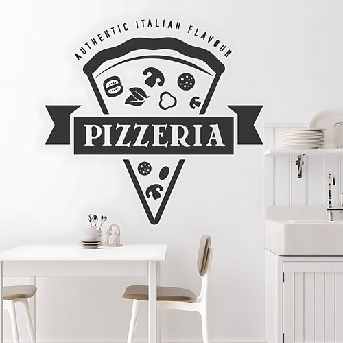 Pizza Restaurant Wall Decal - Fast Food Takeaway Sticker for Cafes