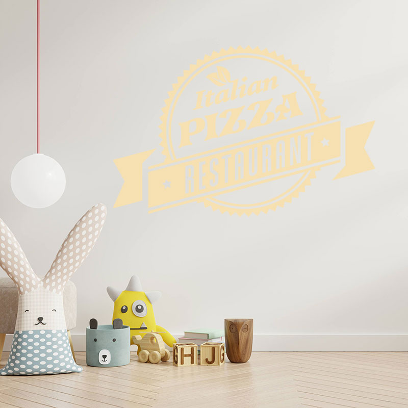pizza wall sticker for takeaway and cafe fast fo