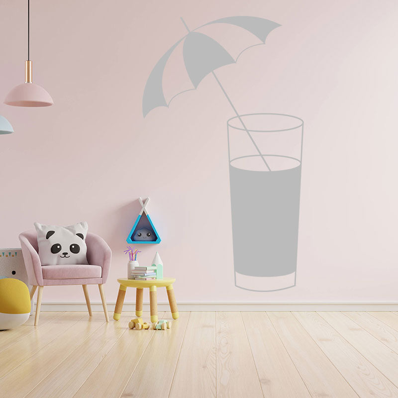 cocktail glass bar wall sticker