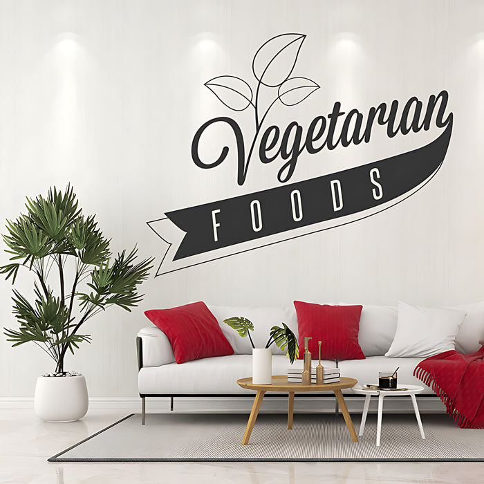 Vegetarian Food Wall Art Sticker - Ideal for Cafe & Restaurant Decor