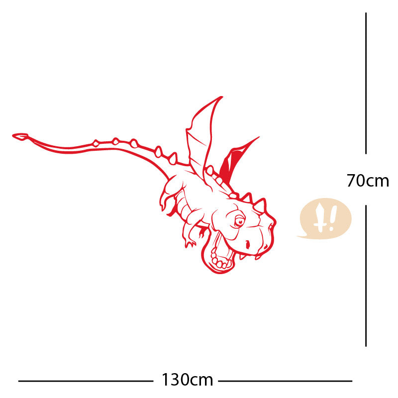 flying dragon decal wall sticker