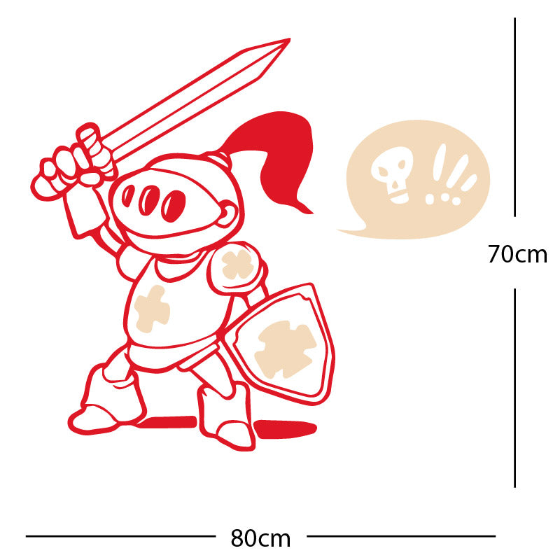 brave knight wall sticker