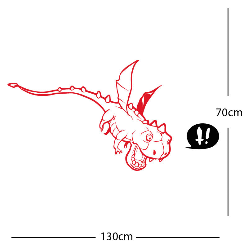 flying dragon decal wall sticker