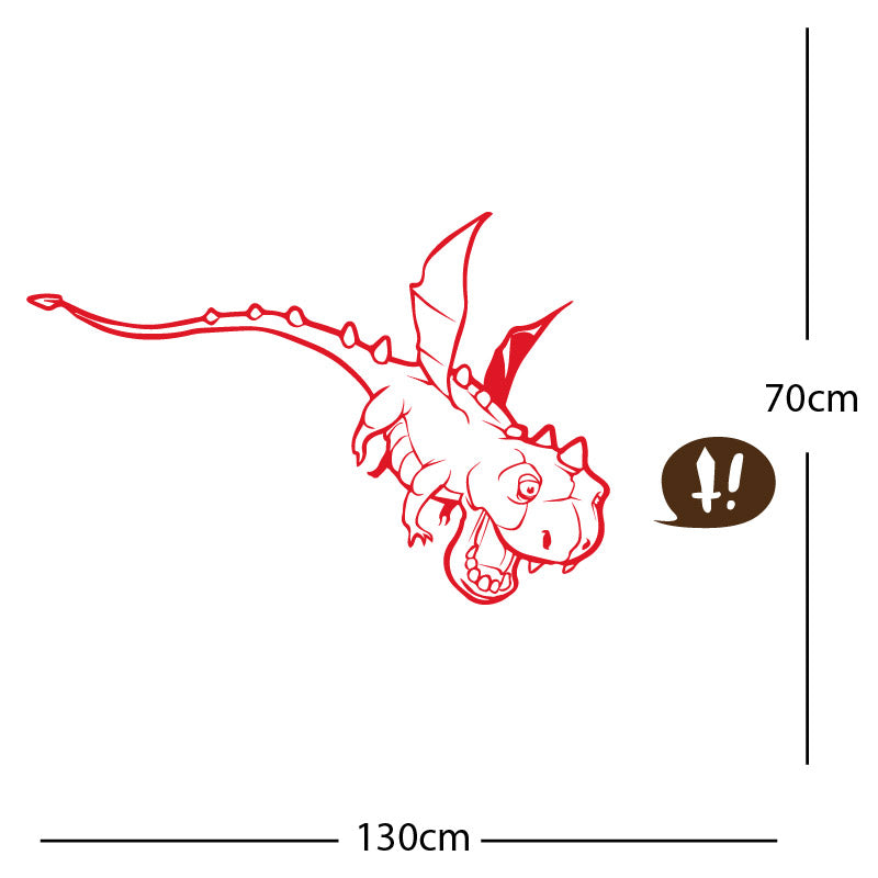 flying dragon decal wall sticker