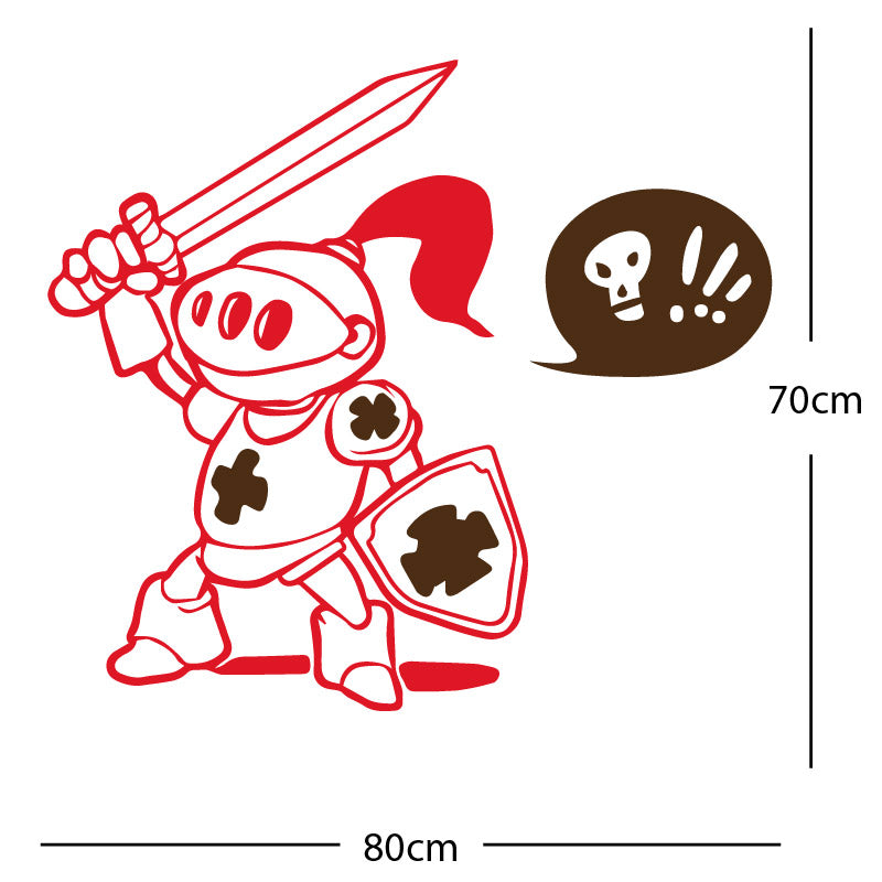 brave knight wall sticker